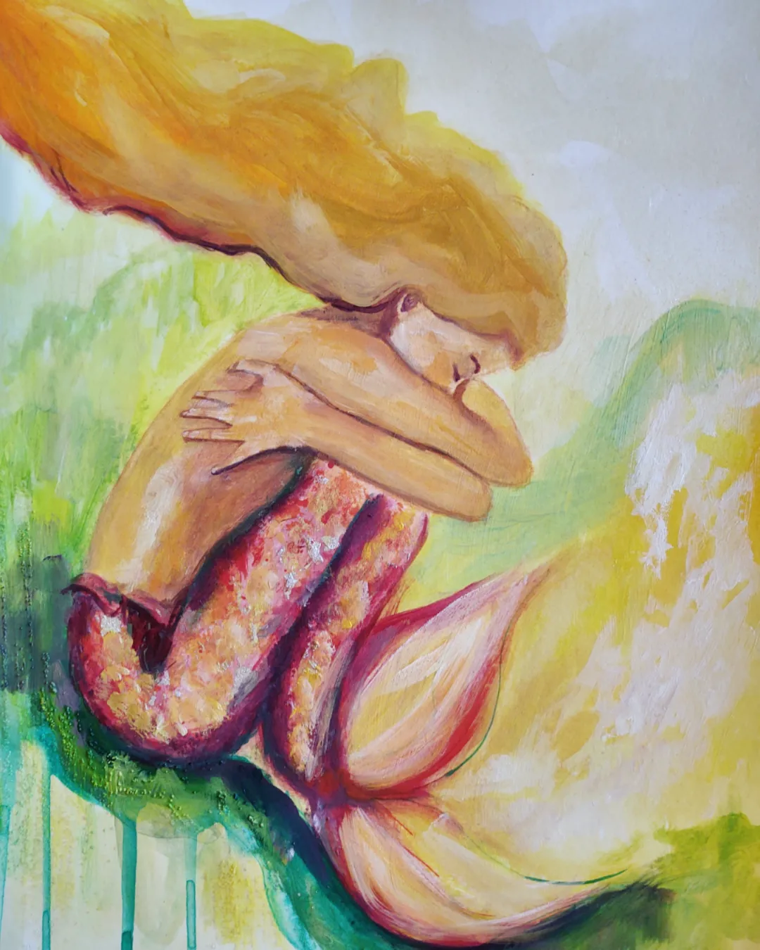 Mermaid Painting Process