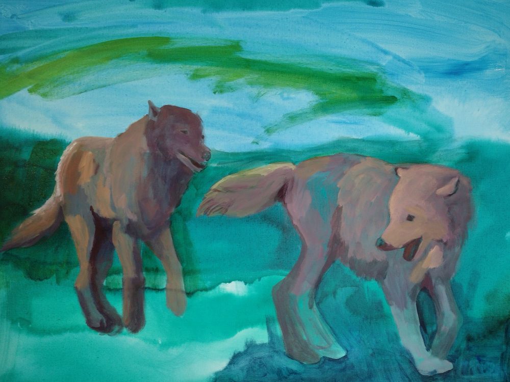 Wolves Painting WIP